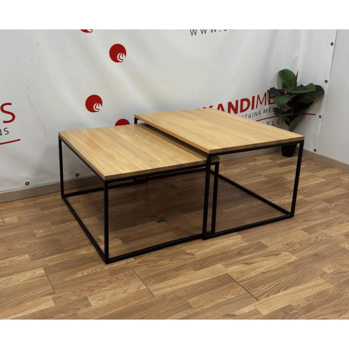 Kafijas galdiņu komplekts Square Set (Ozols) Kafijas galdiņu komplekts Square Set (Ozols)